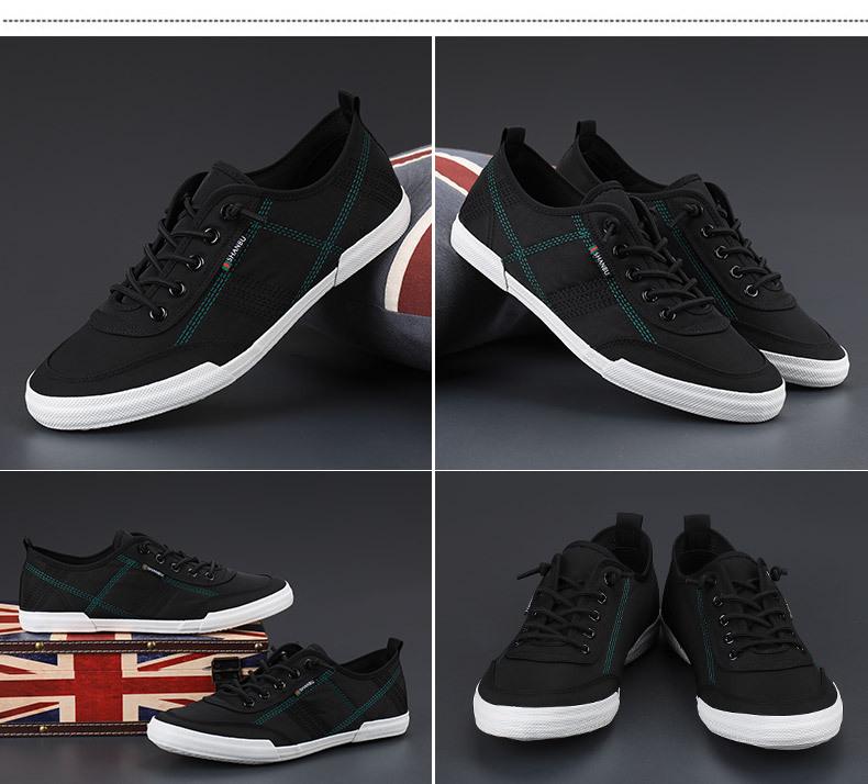 Herren Frühling 2026 Atmungsaktive Slip-on Canvas Skateschuhe - Lässige Low-Top Flats