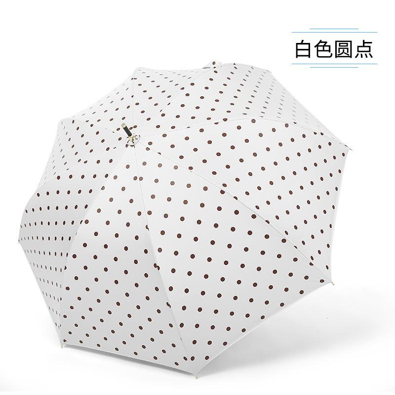 Japanese small fresh 8 bone vinyl straight rod umbrella long handle umbrella simple retro advertisement