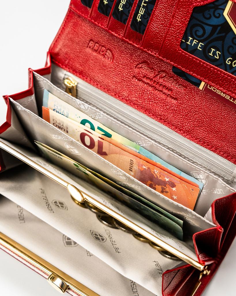 Women's wallet leather+PU PTN PS401-FDS-1664 Red