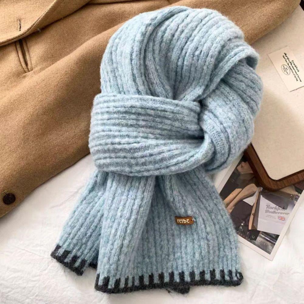 Knitted Cold Proof Neck Wrap Warm Fall Winter Scarf Fashion Women Knit Yarn Scarf  Girls