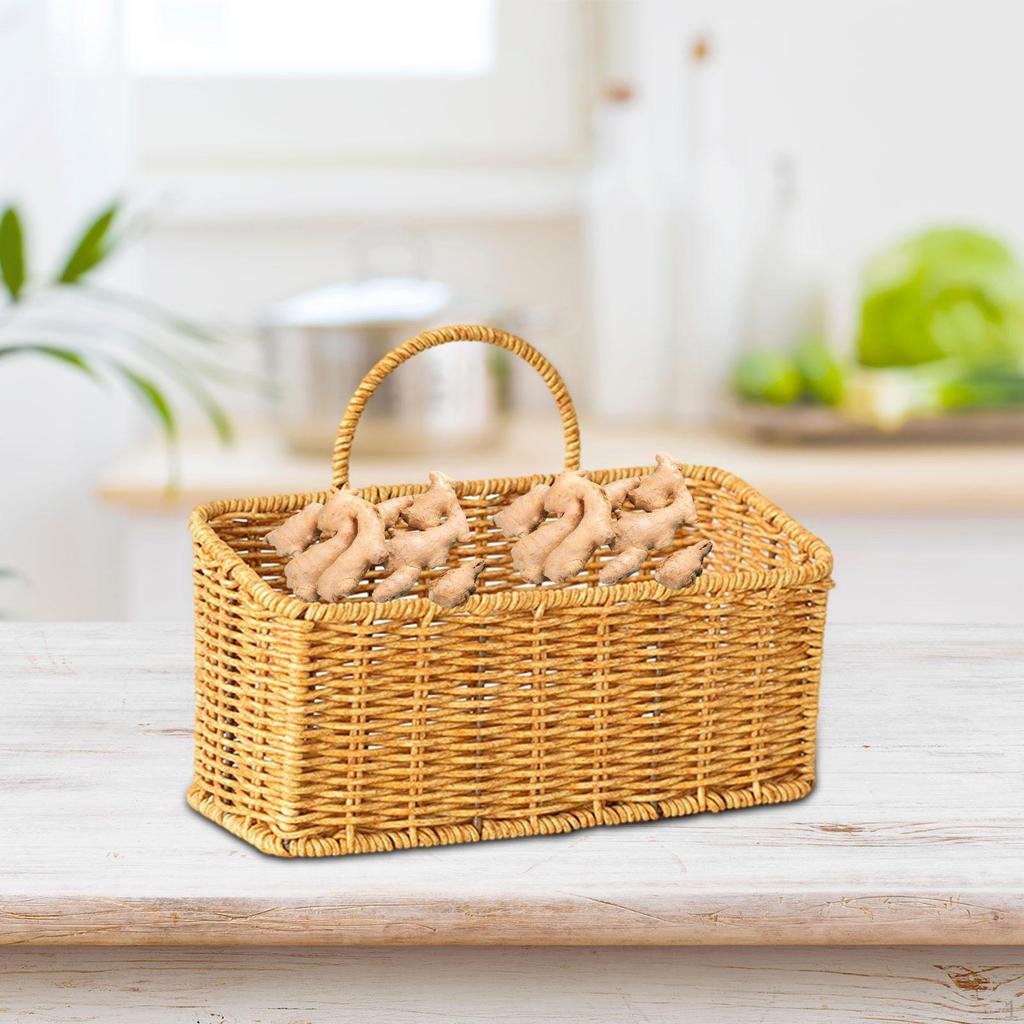 Woven Hanging Basket, Wall Mounted Storage Organizer, Fruit Basket Weaving for