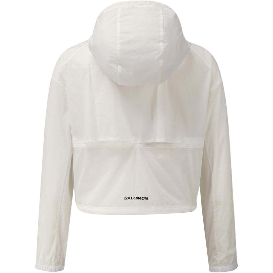 Salomon Modisey Aero Logo Outdoor Hooded Windbreaker Loose Long Sleeve Jacket Women jackets White C28215