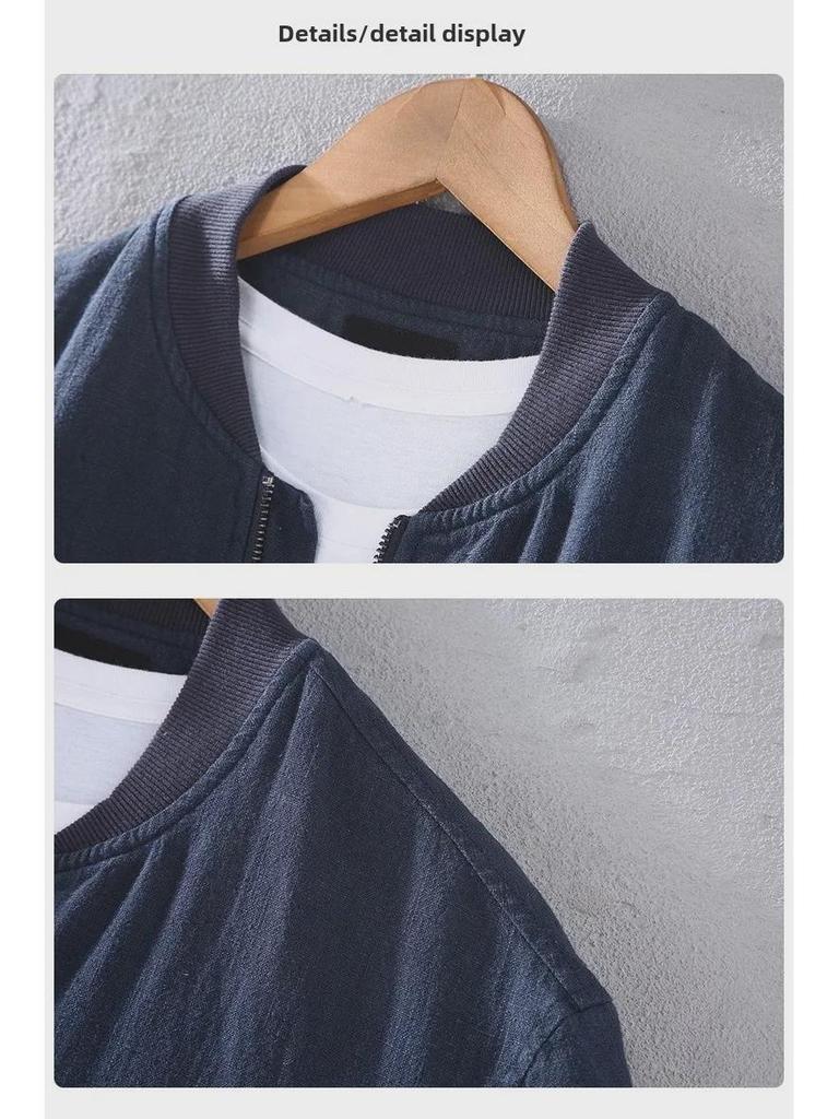 G150 Men's Retro Japanese Ramie Jacket - Autumn Casual Loose Fit