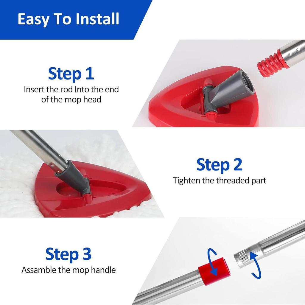 Hot-Selling Spin Mop Compatible Head and Pole Disc Accessories