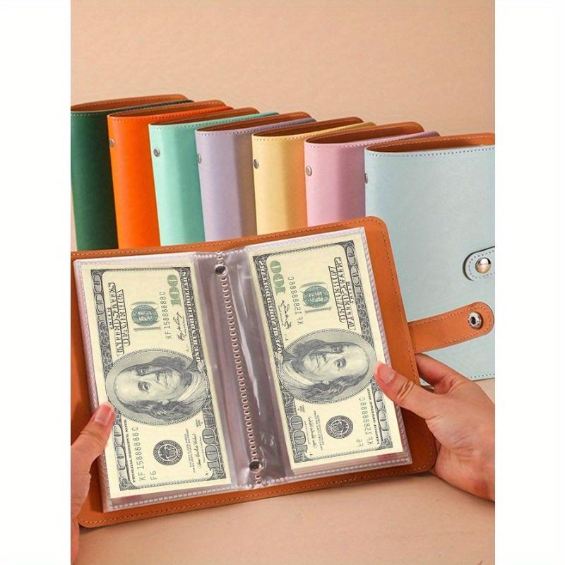Envelope Budget Challenge Loose Leaf Binder, Money Saving Binder, Multi-Function Loose Leaf Storage Organizer Pouch, Portable