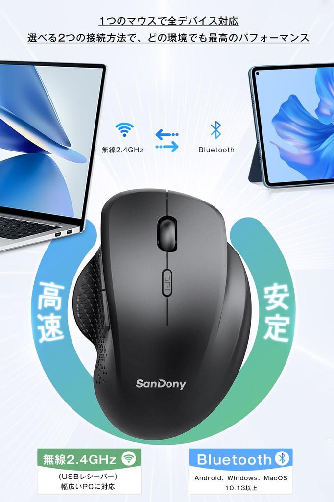 Wireless Bluetooth Mouse and Forward Comfortable Wireless Mouse Back and Forward DPI Switching 5 USB Compatible with and Macs [Back Buttons, 5-Button
