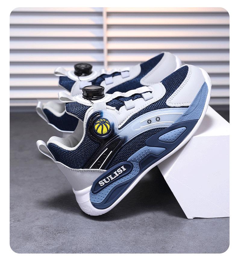 Boys' Winter 2025 Two-Layer Cotton Sports Shoes, Plus Velvet, Lightweight, Non-Slip, Waterproof, for Middle and Big Kids, Running and Basketball