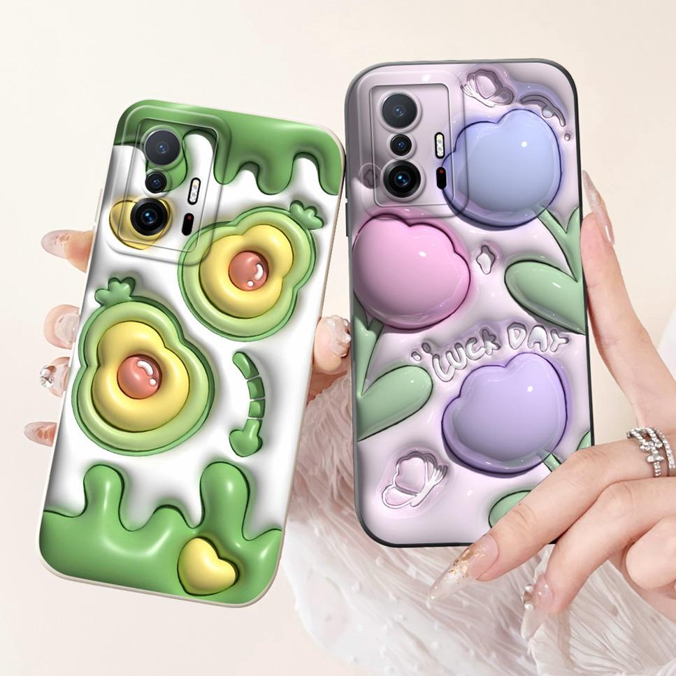 For Xiaomi Mi 11T 6.67" Case Luxury Flower Cartoon Astronaut Soft Silicon Cover For Xiaomi Mi 11T MI 11T Pro 5G Phone Case Funda
