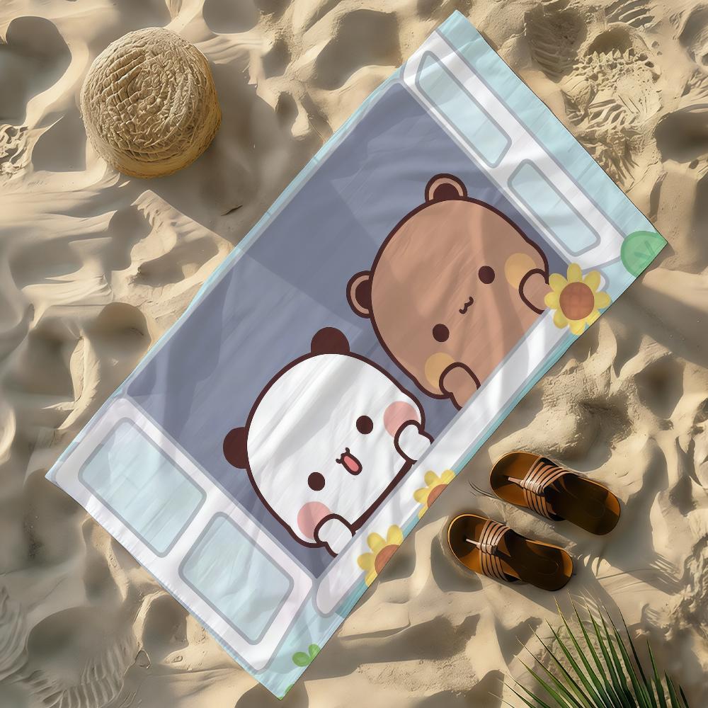 Cartoon BuBU Dudu Kawaii Towel Soft Lightweight Anti-Sand Large Beach Towel Quick-Drying Bath Sports Family