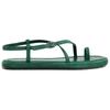 Zara Leather Open Toe Fashion One Strap Sandals 1.5cm Women Sandals Green 2639510500