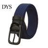 Campus Style Woven Belt Elastic for Women, No Punching Adjustable Waist with Breathable Webbing Retro Metal Pin Buckle, Casual Stretchy Jeans