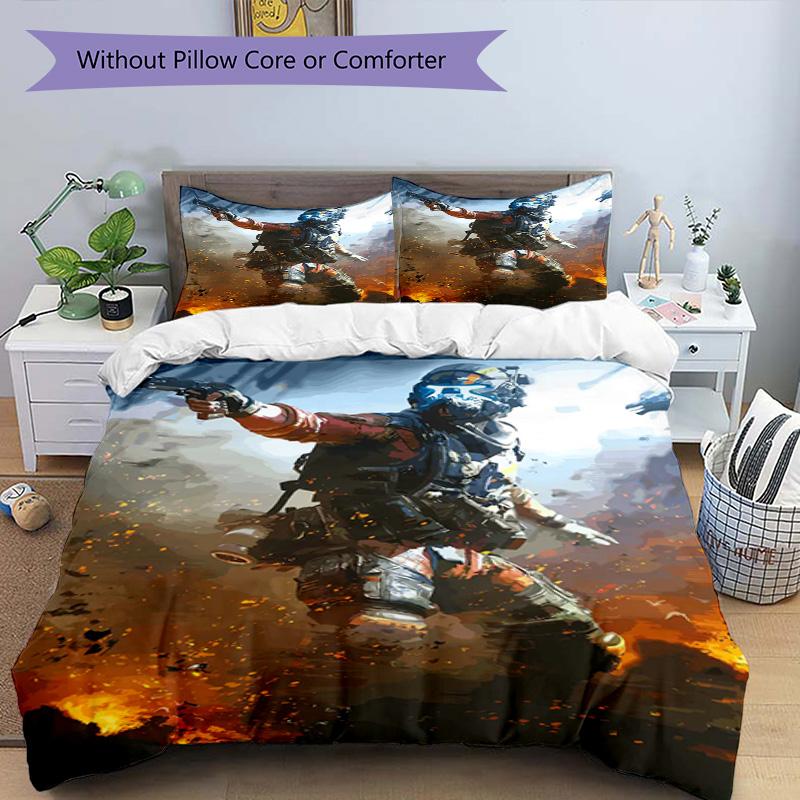 3Pcs Tactical Combat Grenade Action Bedding Quilt Set Quilt Cover Gift For Fans 1 Duvet Cover 2 Pillowcase Game642