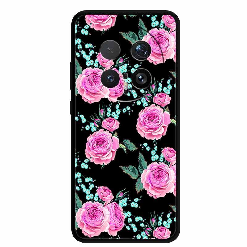 Cartoon Case For Honor Magic8 Pro 5G Case Black Silicone TPU Soft Back Cover For Honor Magic8Pro 2025 Case Shockproof Funda Para