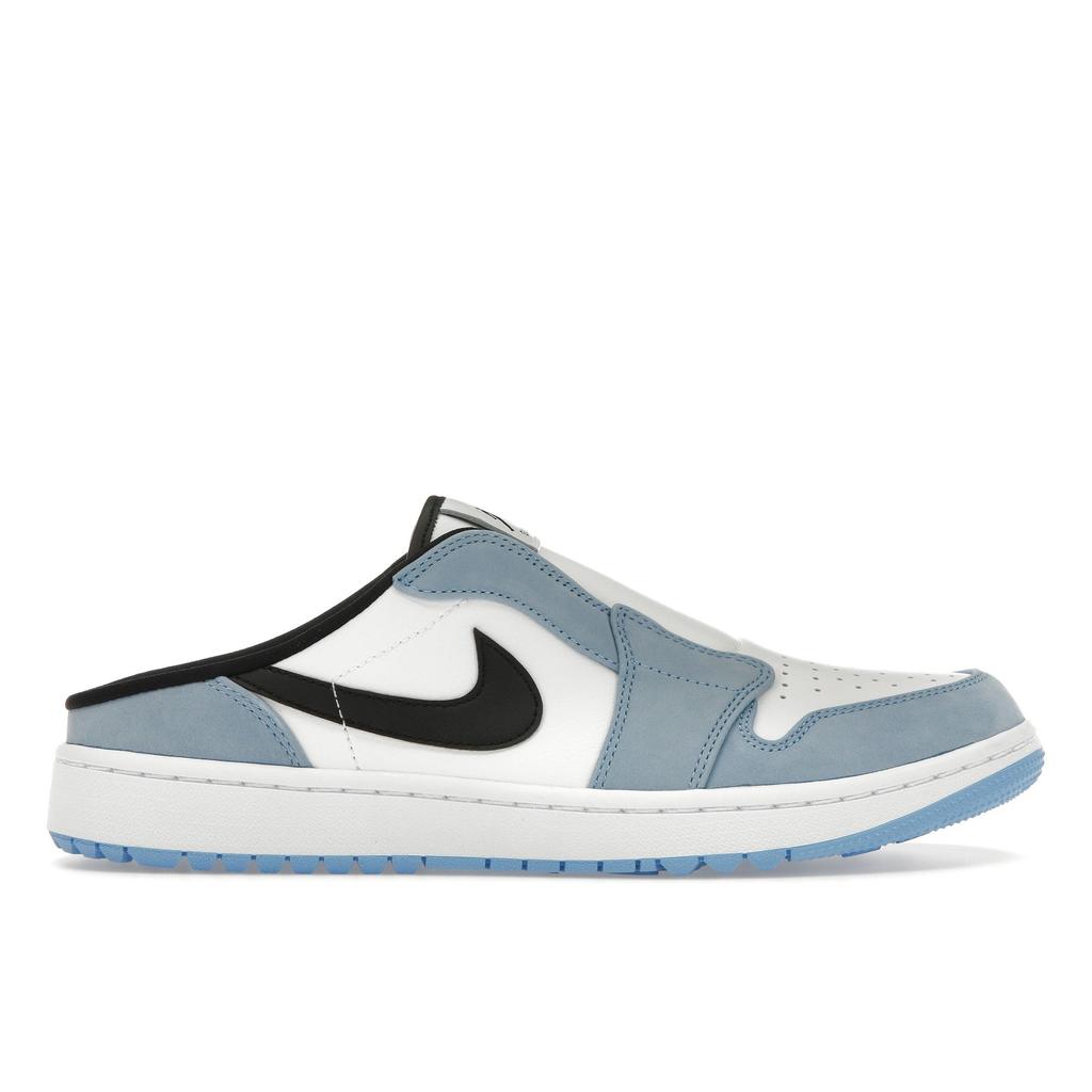 Air Jordan 1 Mule Golf University Modré Unisex tenisky Bílá Černá FJ1214-400