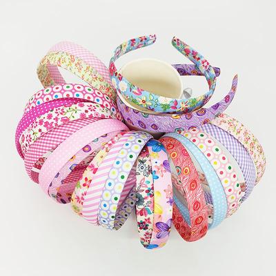 Mädchen Stirnbänder Satin Stirnbänder Blumen Stirnband DIY Bastel Stirnbänder Buntes Satin Stirnband Niedliche Stirnbänder für Mädchen und Frauen