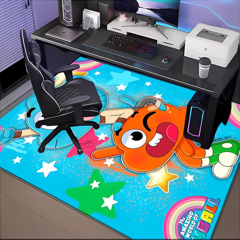 Gum-ball's Amazing World Floor Mat for Living Room, Game Rooms, Office, Bedroom, Office Floor Mat Playful Design, Christmas fan gifts