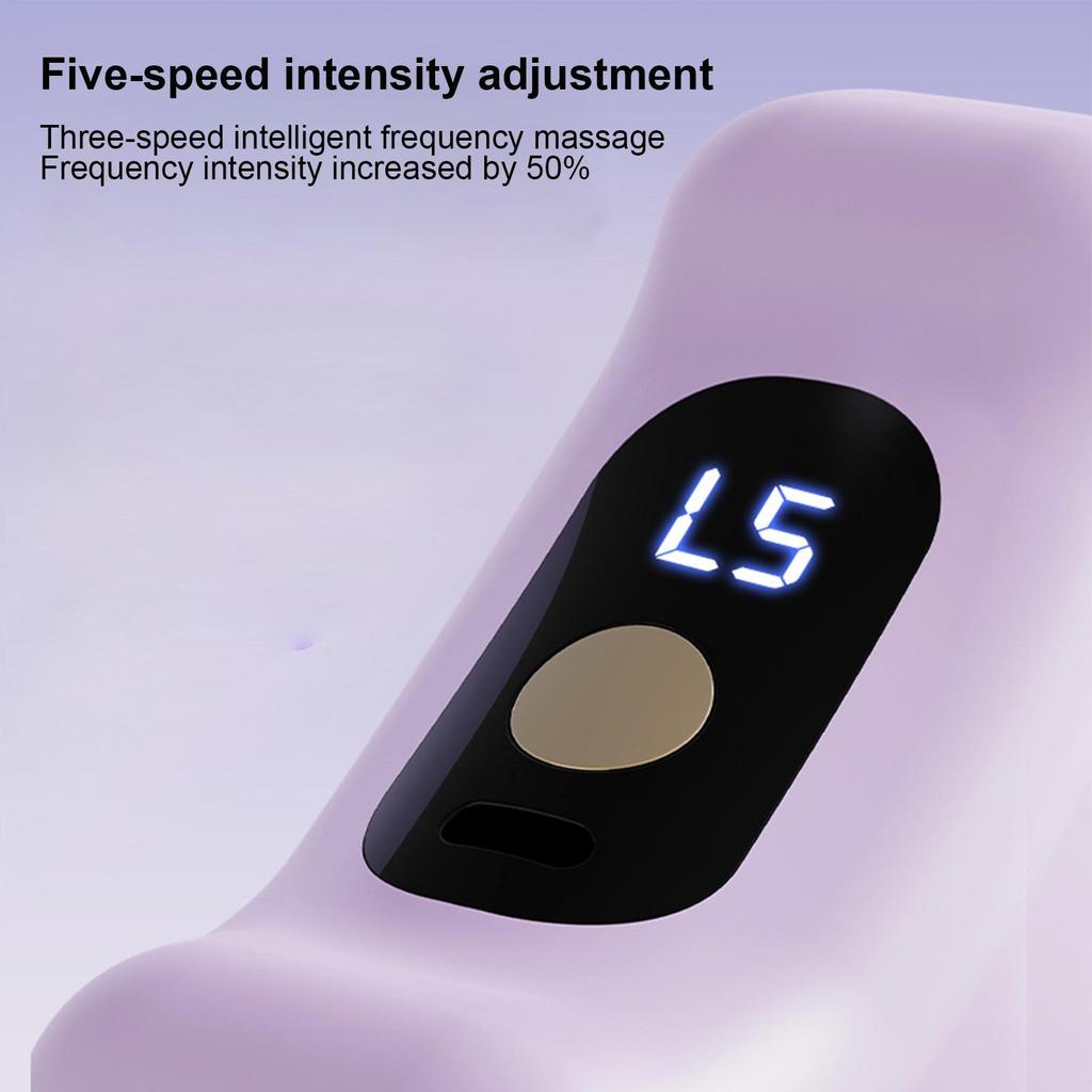 Full Body Fascia Ring 5-Speed Fascia Impact Silicone Ring Type-C Rechargeable Ergonomic Fascia Massager with Adjustable Belt