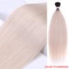 Heat Resistant Premium Organic Bio Protein Fiber Ombre Blonde Weave Bone Straight Hair Bundles Weft Synthetic Hair Extensions