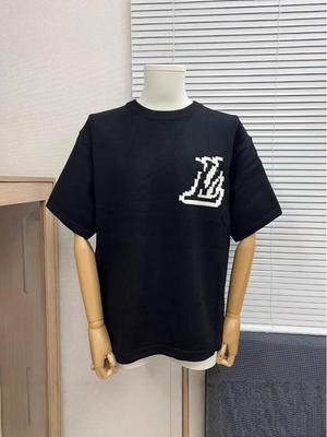 Unisex Donkey Family Logo Jacquard Knit T-shirt with Round Neck & Short Sleeves