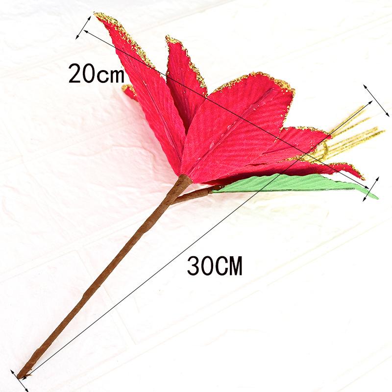 Gold Dust Christmas Flowers Christmas Gifts Christmas Tree Ornaments Handmade Wreath Accessories Foam Dust Pendant