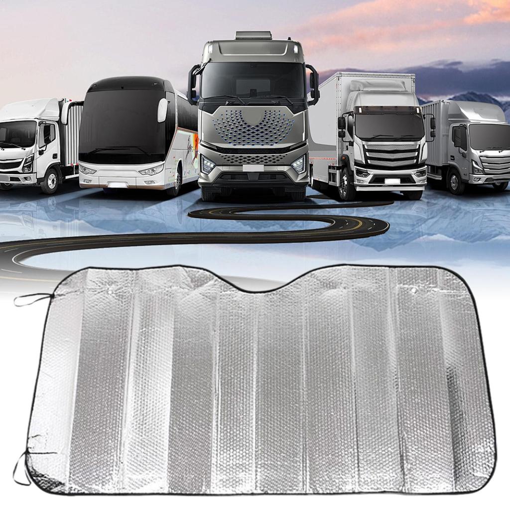 RV Windshield Sunshade Sun Shade Protector for Motorhome Double-Sided Aluminum Foil Truck Motorhomes Sunshade Cooling Accessory