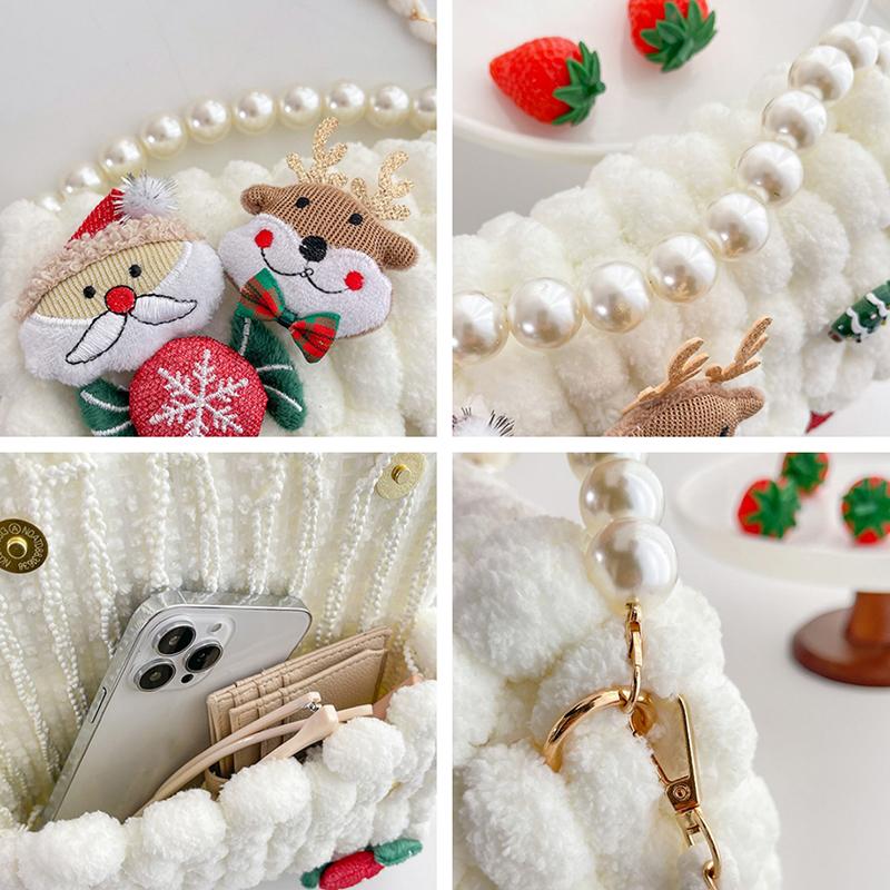 WTEMPO Materiały do samodzielnego wykonania torebki tkanej ręcznie Domowe prezenty szyte ręcznie dla twojej dziewczyny, przyjaciółki, rodziny Materiały do wykonania torebki crossbody