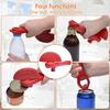 Stainless Steel Multi Function Can and Bottle Opener Easy Grip Manual Jar Opener for Kitchen Durable Safe Tool