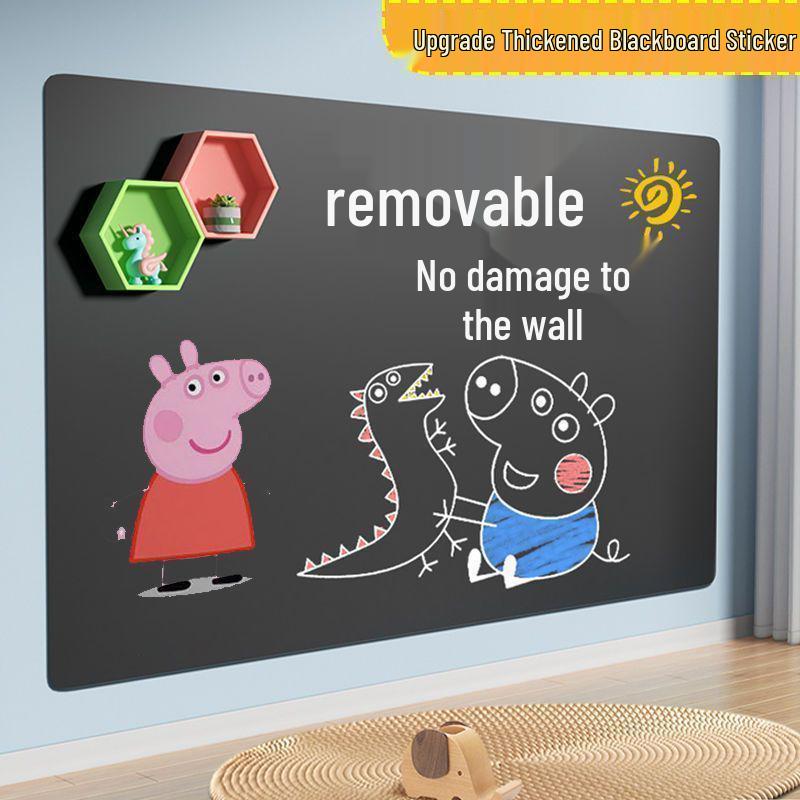 Self-Adhesive Children's Chalkboard Wall Sticker - Removable & Writable for Home Teaching
