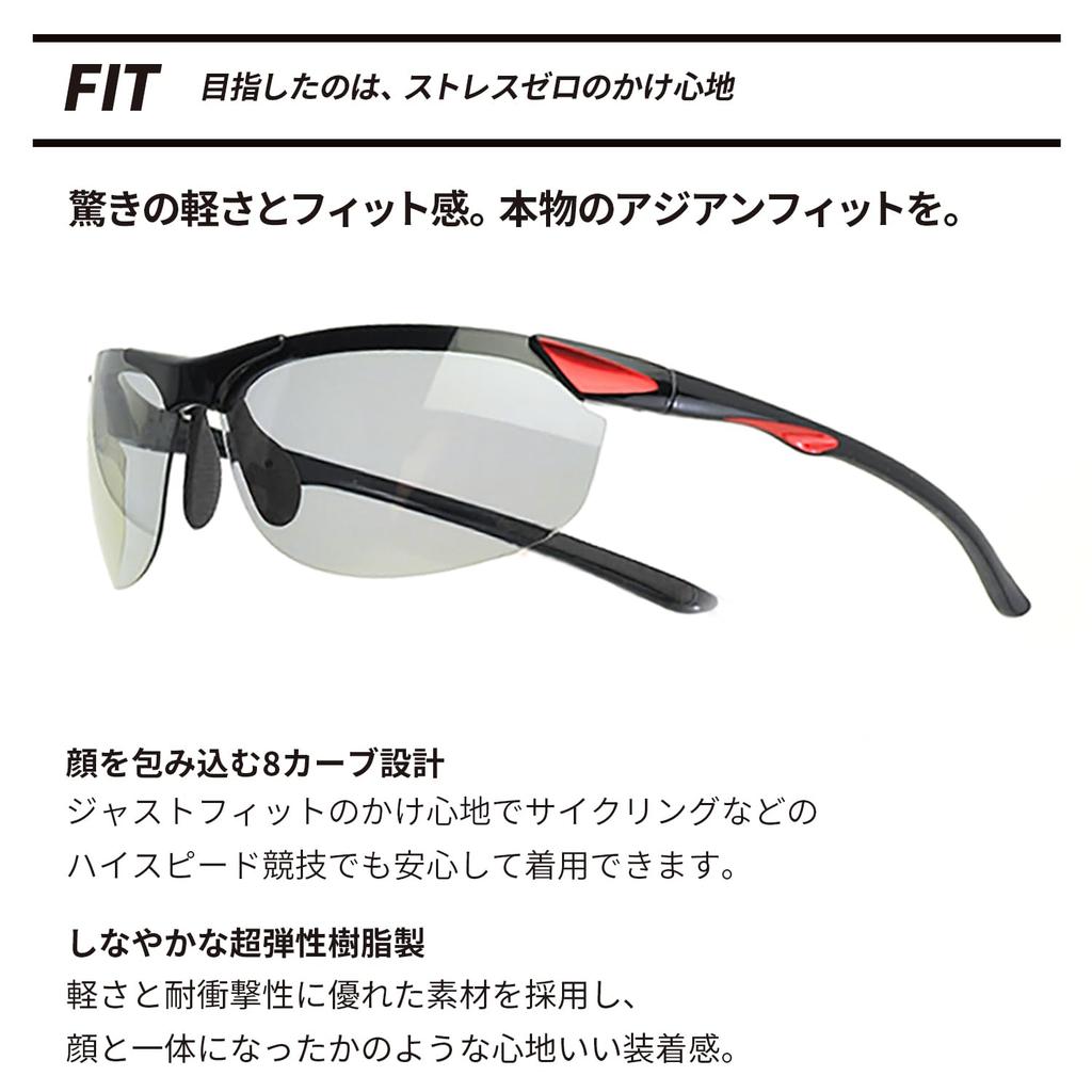 Polarized Sports Sunglasses with UV Light Lens Clear E-FIT Women's Protection, Color, Gray/Black, EF-S207H-C4
