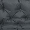 2 Seater Bench Cushion, Garden Chair Cushion with Back and Ties for Indoor and Outdoor Use, 98 X 100 Cm, Dark Grey