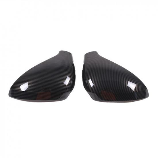 ABS Carbon Fiber Outerior Rearview Mirror Cover Trim For Peugeot 207 308 2006-14