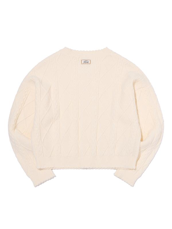 Kirsh Fisherman Standard Fit Cardigan [Ivory]