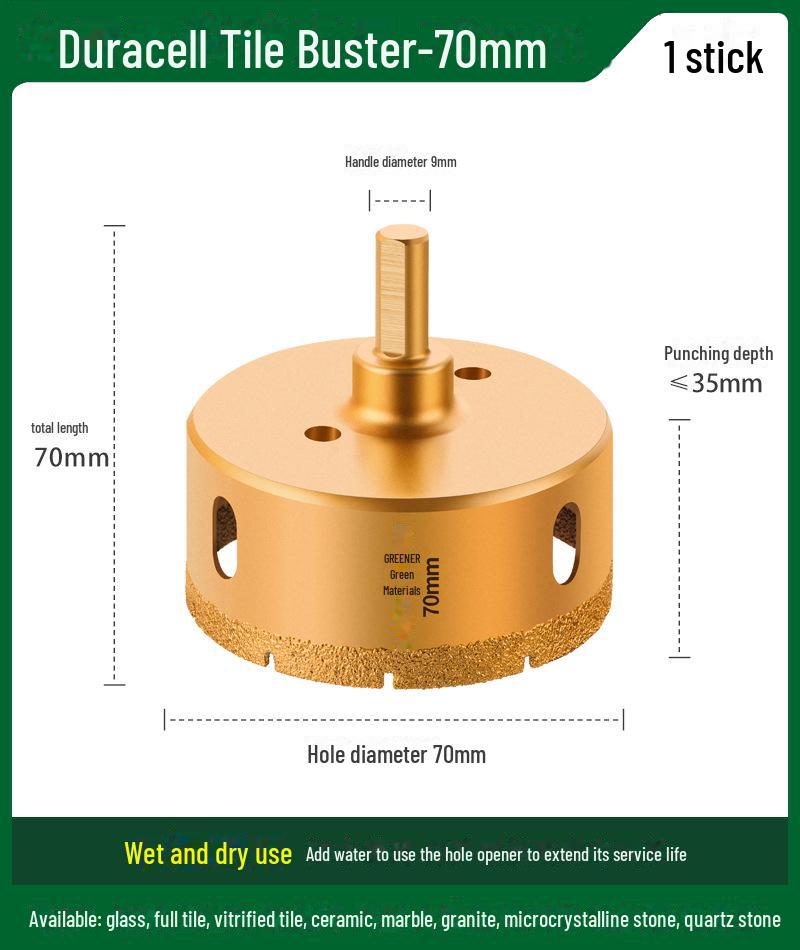 Burghiu pentru plăci ceramice Green Forest pentru sticlă și marmură
