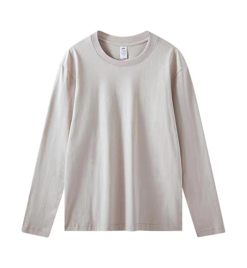 

Футболка из 230 г чистого хлопка гребенной пряжи с круглым вырезом и длинным рукавом с нанесенным логотипом - Командная форма, Рабочая одежда, Классная форма, Повседневный базовый слой XXXL