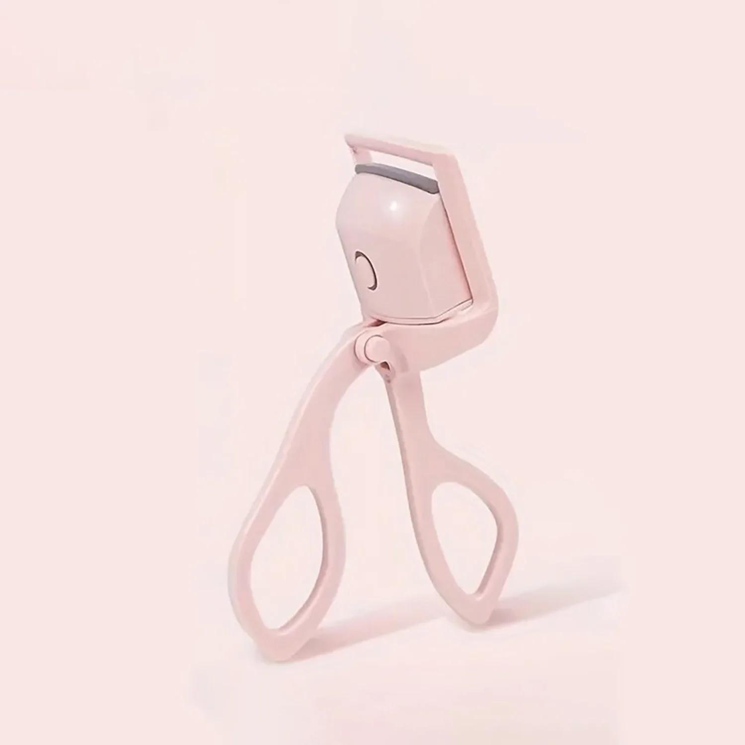 

1cp Gentle care white pink USB heated eyelash curler - long-lasting curling, no damage to natural eyelashes розовый
