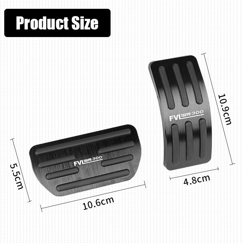 Per Great Wall GWM WEY Tank 300 -2023 Pedale Auto Antiscivolo in Acciaio Pedaliera Lega di Alluminio Gomma Copripedale Freno Accessori