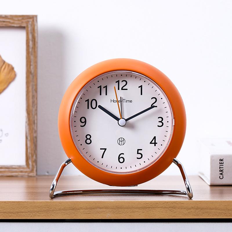 Nordic Style Simple Silent Small Alarm Clock Creative Bedroom Clock Student Luminous Bedside Clock Watch