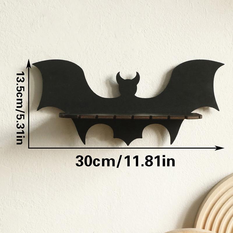 Fledermaus Regal Gotisches Dekor Holzfledermaus Ästhetik Kristallregal Gruselige Wohnkultur Badezimmerregale Tragfähig Für Halloween Zuhause