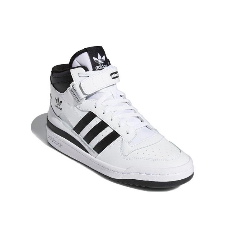 adidas Forum Mid White Black Unisex Sneakers Cloud-White Core-Black FY7939