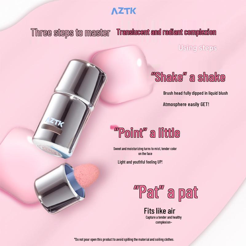 Aztk Dewy Liquid Blush Stick - Natural Cream Blusher for Women