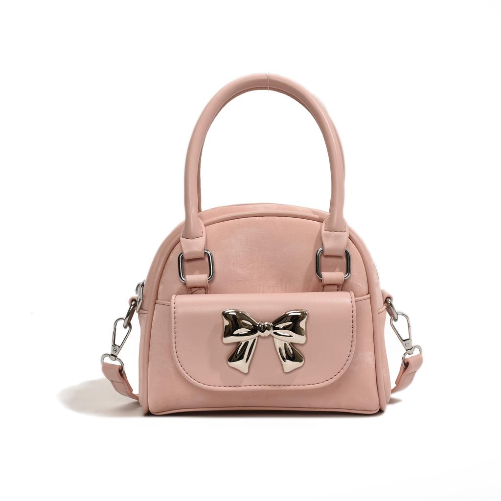 Fashionable Bow Decoration Small Bag for Women Hand Designer Luxury Brand PU Leather Shoulder Bag Lady Solid Color Crossbody Bag