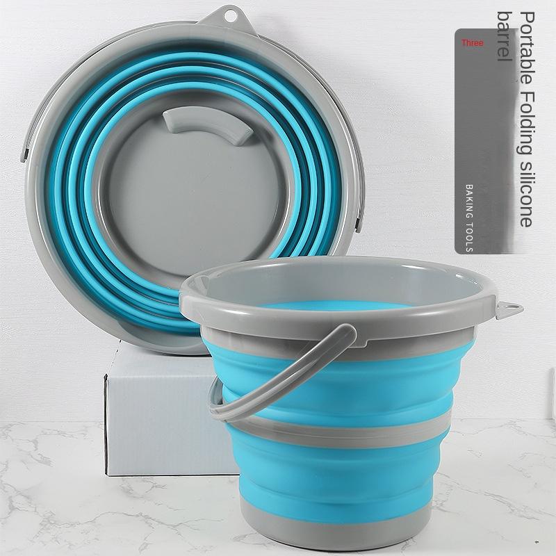 5L/10L Portable Folding Bucket Plastic Car Washing Bucket Children's Outdoor Travel Fishing Bucket Household Storage Bucket