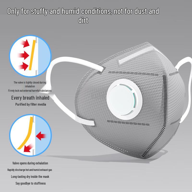 DR.ROOS KN95 Disposable Face Mask with Valve (50-Count)