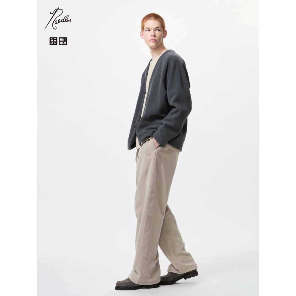 Uniqlo Fleece Wide Pants Long Length