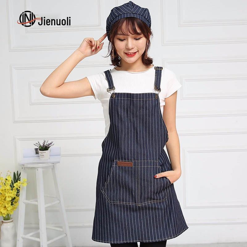 JNL Blue Stripe Denim Work Apron