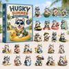 Generic Dog Christmas Advent Calendar 24 Days Cute Puppy Figurine Countdown Blind Box Holiday Home Desktop Decoration Gift