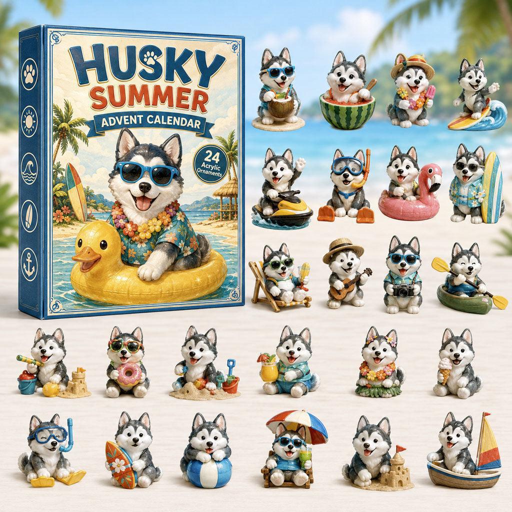 Generic Dog Christmas Advent Calendar 24 Days Cute Puppy Figurine Countdown Blind Box Holiday Home Desktop Decoration Gift
