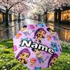 Custom Name Personalized KPop Demon Hunters Print Umbrella, Auto Open Close, 8‑Rib Sturdy Frame, Commute Camping Hiking Use, Birthday Gift