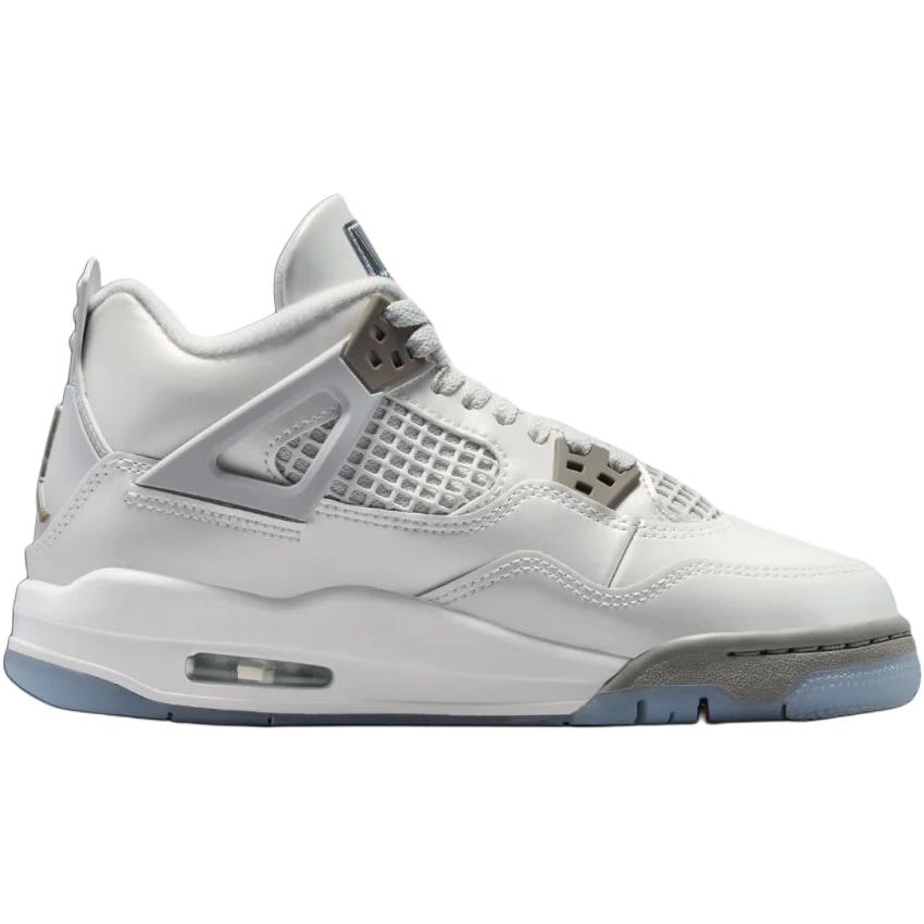 Jordan Air Jordan 4 Mid top Children's Basketball Shoes Gray Blue Teenagers HV4401-014