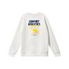 Skechers Laughing Monster Casual Series Versatile Knitted Loose Long Sleeve Sweatshirt Unisex sweatshirt Cotton-Candy-White L424U065-0074